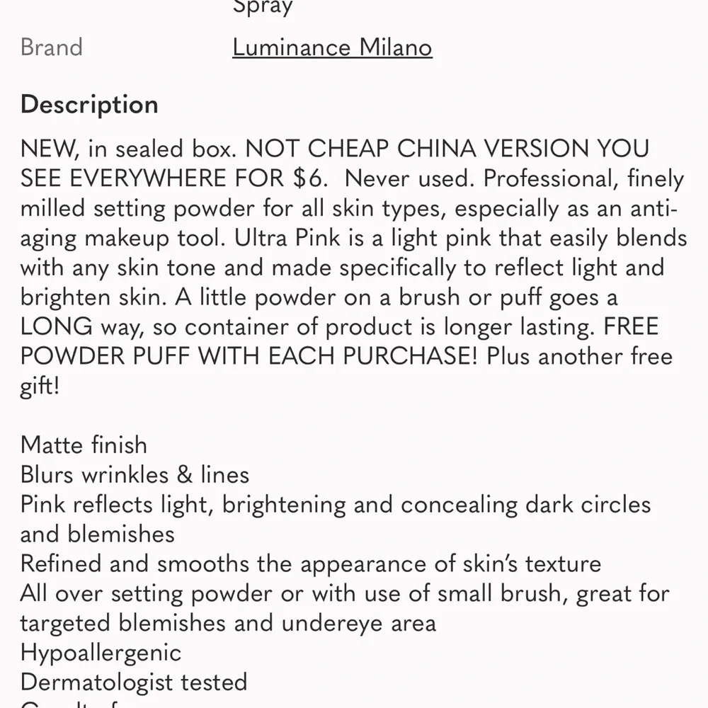 Pink Loose Powder - Picture 2 of 2
